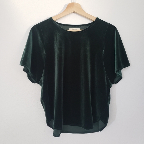 Madewell Velvet Butterfly Top sz S - Picture 8 of 12